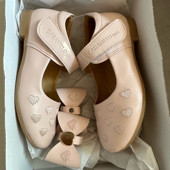 CARAMELO KIDS Girls Pink Bow Shoes - Picture 15 of 15